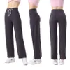 lulumelon Pantalon leggings pour femme Nouveau pantalon taille haute jambe droite ceinture ample et confortable sport élastique décontracté pour tenue de yoga LL Lululemen