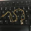 Choker Pure Gold 24k Naszyjnik Miłość Heart Cyrkon Crystal wisiorek 2 mm damski prezent biżuterii ślubnej