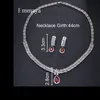 Wedding Jewelry Sets Emmaya Luxury AAA Cubic Zircon 4 Colors Water Drop Earrings Necklace For Women Bridal Party Accessories 230804