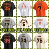 Benutzerdefinierte San Francisco''Giants''5 Mike Yastrzemski Baseball-Trikot 17 Mitch Haniger Giants Brandon Crawford Thairo Estrada 7 Davis San Francisco Camilo