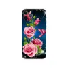 Coque en TPU souple fleur de feuille d'abricot pour iPhone 15 Plus 14 Pro MAX 13 12 11 XR XS 8 7 iPhone15 mode fleur de printemps chrysanthème Rose papillon couverture arrière de téléphone portable