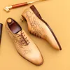 Sapatos sociais masculinos italianos de luxo couro genuíno handamde qualidade designer de moda retrô preto casamento social negócios sapatos homem