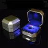 Sieraden Pouches Led Lamp Box Mode Ingehouden Luxe Senior Rubber Ring Van De Lak Die Bakken Hanger Anijs Voor Aanzoeken Huwelijk