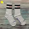 White Black Striped Soccer Socks Men Women High Quality VTM Socks Streetwear Couples T230806