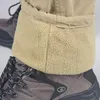Calças masculinas grossas de lã quente de inverno dupla camada multibolsos militares térmicas folgadas cargo tático calças compridas homem