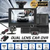 DVR de voiture Enregistreur vidéo DVR de voiture 4 '' Caméra Enregistreur numérique à 3 lentilles Vue arrière Moniteur de stationnement Vision nocturne Caméscope automatique Dash Cam x0804 x0804