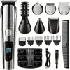 Baardtrimmer voor mannen Tondeuse Lichaam Snor Neus Tondeuse Draadloze precisietrimmer Waterdicht USB Oplaadbaar 6 in 1 verzorgingsset