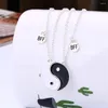 Pendentif Colliers 2 Pcs Mode Tai Chi Aimant Collier Pour Femmes Hommes Yin Yang Clavicule Chaîne BFF Amis Bijoux Accessoires Cadeaux