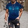 T-shirt da uomo 2023 T-shirt estiva 3D Camicia a maniche corte da uomo Divertente Tecnologia AI Illustrazione Abbigliamento uomo Donna / Uomo Top