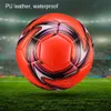 Balls PU Leather Machine-stitched Football Ball Competition Soccer Balls Waterproof Anti-pressure Size 5 Outdoor Sports Blue 230804