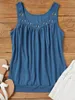 Женские танки на глаз reuftled Casual Tank Blue Elegant Summer Top Women Sexy Slim Fit Tops рука