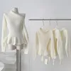 Pulls pour femmes Lauri Laki Beige col roulé pull en tricot femmes taille élastique pull Femme automne hiver hauts