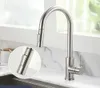 Kitchen Faucet Brushed Nickel Color Surface Hot and Cold Water Faucet Kitchen Sink Faucet Pull-out Kitchen Faucet Single Hole