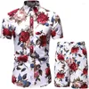 Heren Trainingspakken MANTORS Set 2-delig Button Shirt met korte mouwen en shorts Zomer Luxe Onregelmatige 3D Hawaiian Print Verjaardagscadeau