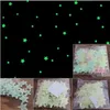 300 stks 3D Sterren Glow In The Dark Muurstickers Lichtgevende Fluorescerende Muurstickers Voor Kids Babykamer Slaapkamer plafond Home Decor