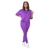 Ethnic Clothing African Clothes Women 2 Piece Set T Shirt Tops And Pants Suits Summer Fashion Solid Loose Casual Tracksuit Outfits