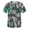 Men's T Shirts Butterfly 3D Print Men T-shirt 2023 Summer O Neck Short Sleeve Tees Tops Male Clothes Fashion Casual T-shirts Clothing