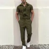 Männer Trainingsanzüge 2023 Herren Strampler Hosen Beiläufige Lose Einteilige Anzug Overalls Mode Kurzarm Overall Streetwear Männer Ropa De hombre