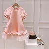 Abiti da ragazza Primavera Estate Vestito da ragazza Moda 29Y Bambini Abito lungo rosa Abito da bambino a maniche corte Abito da principessa Abbigliamento per adolescenti 230804