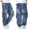 Men's Jeans 2023 Mens Baggy Jeans Men Wide Leg Denim Pants Hip Hop New Fashion Embroidery Skateboarder Jeans Free Shipping cholyl J230806
