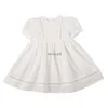 Robes de fille New Summer Girls 'dress Hollow Lace Ball Flying Sleeve School Student Party Princess Dress Children's Kids Girls Clothing x0806