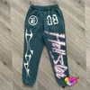 2023 Dark Green Hellstar Dios Pants Мужчины женщины подписывают Hellstar 08 Vintage Wash Sweat Aun