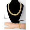 Bröllopsmycken set Sunny Classic Dubai African Chains Wide Necklace Armband For Women Man Casual Wear Gifts Party 230804