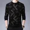 Herren Designer Pullover Pullover Langarm Pullover Sweatshirt Geometrischer Druck Strickwaren Mann Kleidung Winter dicke warme Kleidung