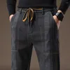 Men's Pants Spring Casual Suit Elastic Non-ironing Trousers 2023 Men Slim Fit Straight Business Formal TrousersA309