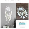 Decorative Objects Figurines 1Pcs Handmade Dream Catcher Indian Style Woven Wall Hanging Decoration White Dreamcatcher Wedding Party Hanging Decor 230804