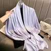 Scarves Korean Solid Summer Sunscreen Beach Scarf Women'S Wrapped With Air Conditioning Shawl Extra Large