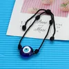 Charm Bracelets Fashion Blue Eye Bracelet For Women Acrylic Hand Woven Rope Large Big Pendant Chain Friendship Jewelry Gifts