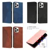 Skin Feel Cube Étui portefeuille en cuir pour iPhone 15 Pro MAX Plus Samsung M14 S23 FE A25 Redmi 12 Note 12S Xiaomi POCO F5 Porte-cartes Flip Cover Diamond Suck Pochette magnétique