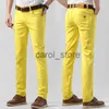 Men's Jeans 2022 Autumn And Winter New Men's Yellow Jeans Trendy Brand Fashion All-match Pink Casual Pants Male Classic Red Denim Trousers J230806