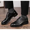 Włoska sukienka męska oryginalna skórzana moda jesień ręka jakość elegancka czarna ślubne buty biznesowe Man Man