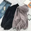 Sweats à capuche pour hommes Sweats chauds respirants résistant au froid Couleur unie Unisexe Double face en peluche Pull à capuche Couple Sweat pour les vacances