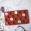 Bakvormen Wafel Food Grade Siliconen Mal DIY Ronde Maken Tool Praktische Chocolade Benodigdheden Keuken Gereedschap