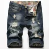 Pantaloncini da uomo 2023 Jeans corti strappati da uomo Abbigliamento Bermuda Cotone Denim traspirante Moda maschile Taglia 28-40