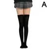 Women Socks Sexy Black White Over The Knee Korean Style Solid Color Girl Thigh High Stockings Ladies Warm