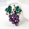 Brooches CSxjd Cute Purple Fruit Brooch Grape Corsages Hairpins Suit Coat Scarf Intimate Accessories Christmas Jewelry