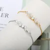 Link Armbänder Trendy Luxus Glanz Zirkon Schnalle Für Frauen Armband CZ Kristall Gold Farbe Edelstahl Pulseras Brasselet Muttertag