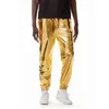 Pantalons pour hommes Mens Sliver Metallic Shiny Sweatpants Wet Look Hiphop Punk DJ Nightclub Party Wear Casual Holographic Jogger Pantalon Homme XXXL