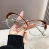 Sunglasses Fashion Anti-blue Light Glasses Women Cat Eye Eyeglasses Frame Oval Designer Oversized Optical Frames Clear Eyewear