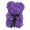 Decorative Flowers 25cmFoam Bear Of Rose Dolls PE Artificial Handmade Romantic Love Flower Toy Valentine's Day Wedding Year Gift