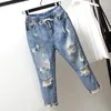 Women's Jeans Zomer Ripped Boyfriend Voor Vrouwen Mode Losse Vintage Hoge Taille Plus Size 4XL Pantalones Mujer Vaqueros