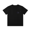 Designer-Luxus-LOES-Klassiker, neues T-Shirt mit Taschenverlaufsstickerei, Rundhalsausschnitt und Ärmeln aus reiner Baumwolle, vielseitig einsetzbar, kurz für Herren und Damen