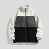 Herrjackor män jacka koreansk mode lambwool parkas vinter tjocka varm lapptäcke college unisex japansk baseball bombplan