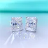 Boucles d'oreilles en moissanite à la mode pour femmes de haute qualité Bling Diamond Radiant Cut 1 Carat