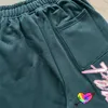 2023 Dark Green Hellstar Dios Pants Мужчины женщины подписывают Hellstar 08 Vintage Wash Sweat Aun