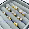 Zuanfa Gold Equings Moissanite Pełne rozmiary 3 3,5 4 4,5 5 5,5 6 6,5 7 7,5 8 8,5 9 9,5 10 mm 925 10K 14K 18K Solid Diamentowe kolczyki